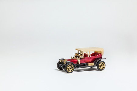 on white whit an toy carの写真素材