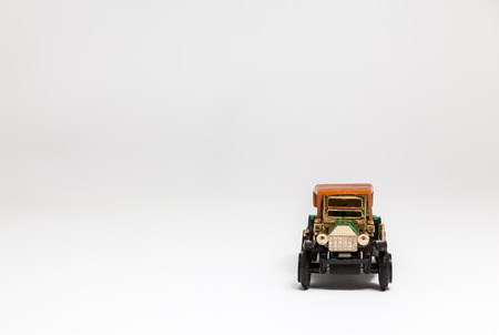 on white whit an toy carの写真素材
