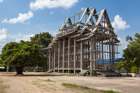 an unfinished temple constructionの写真素材