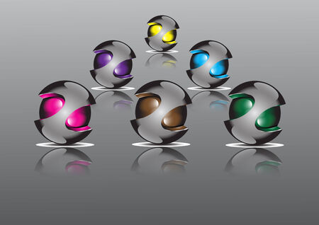 3D ballsのイラスト素材