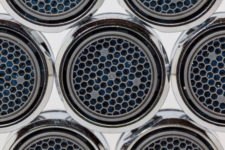 An aerator is officially called a foam jet nozzle and is designed to save water.の写真素材