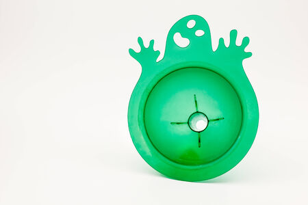 an ghost funnel in green on white backgroundの写真素材