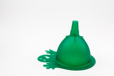 an ghost funnel in green on white backgroundの写真素材