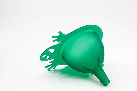 an ghost funnel in green on white backgroundの写真素材