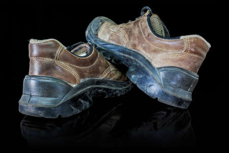 These safety shoes are also working shoesの写真素材