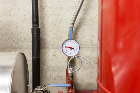 bar gauge to measure the pressure of the conduitsの写真素材