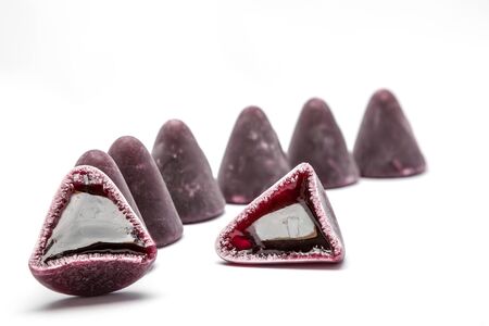 Pyramid shape of cuberdons is a very tasty candy from Ghentの写真素材