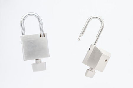 the padlock without a key which  anyone can open and close itの写真素材