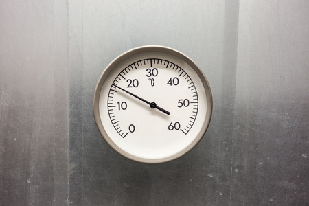 square tube venting pipe with an temperature gauge