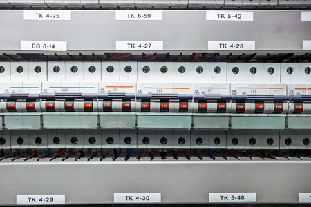 electrical cabinet with fuseboard equipment in an building