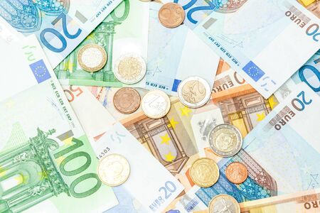 Euro Money. euro cash background. Euro Money Banknotesの写真素材