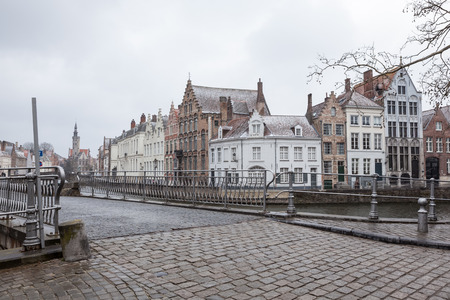 By the water in the city of Brugesの写真素材