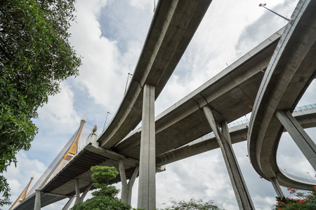 This beautiful Bhumibol bridge is located in the capital of Thailand
