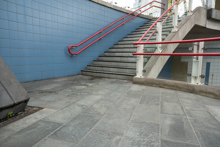 Outside an old building is located this beautiful staircaseの写真素材