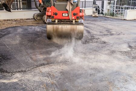 on asphalt asphalt rider there an asphalt roller to keep everything well pressed