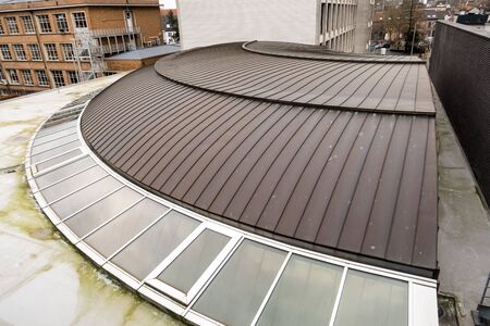 This copper roof of an auditorium is located at the University of Ghent