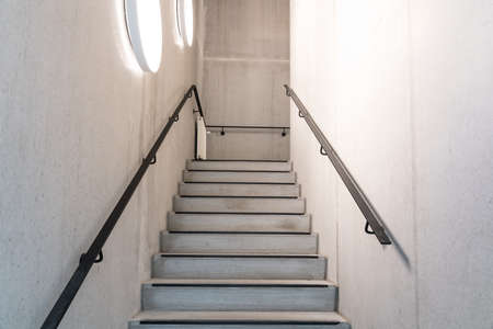 in a modern building there is an beautiful staircaseの写真素材