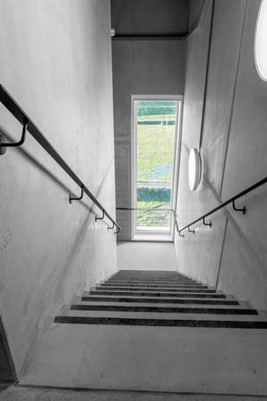 in a modern building there is an beautiful staircaseの写真素材