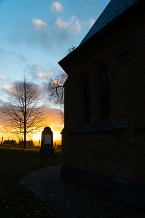 In East Flanders you have this beautiful Toepkapel van Brakel on sunny dayの写真素材
