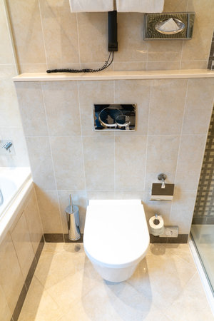 a public toilet in a public buildingの写真素材