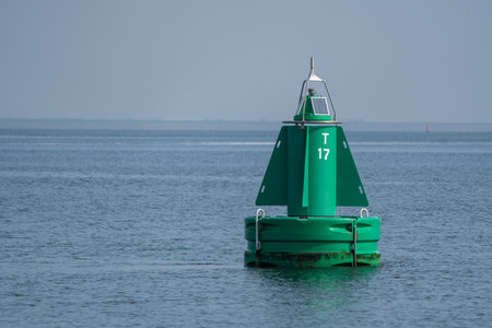 sea bobbing buoy for the safety of maritimeの写真素材