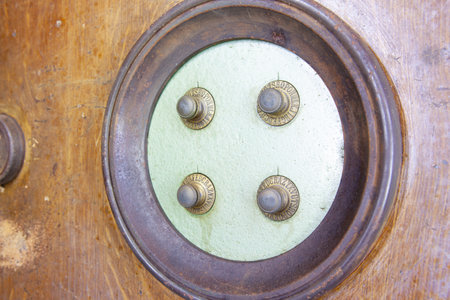 in the basement there is an old antique wooden safe with 4 alphabet safe