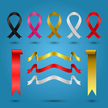 Vector Ribbons colors background illustration .のイラスト素材