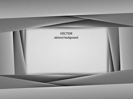 Vector concept layout template black and white colors, paper art style. illustrationのイラスト素材