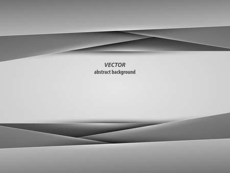 Vector concept layout template black and white colors, paper art style.のイラスト素材