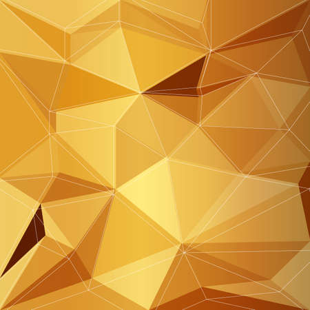 Vector Polygon Abstract Polygonal Geometric Triangle gold Backgroundのイラスト素材