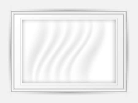 3d white picture frame vector design illustrationのイラスト素材