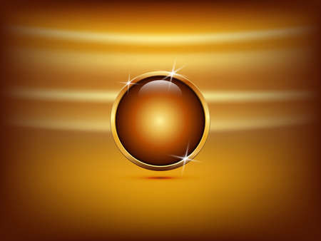 Golden ball on gold background, vintage styleのイラスト素材
