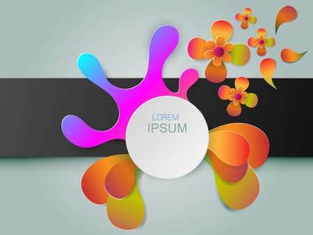 Modern background with colorful and circular shapes, vector illustration.のイラスト素材