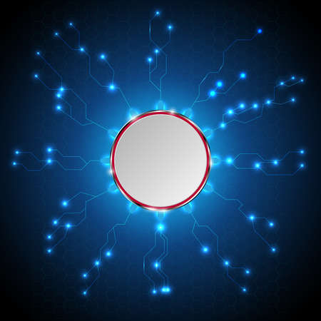 Computer processor technology vectorのイラスト素材