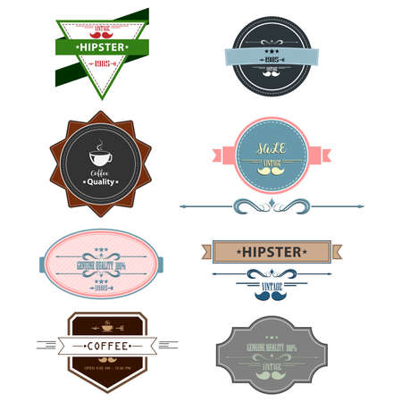 Vector Set of vintage retroのイラスト素材