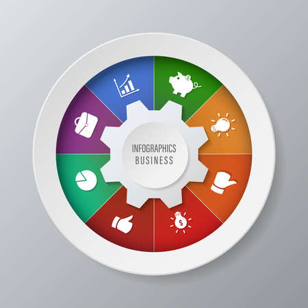 Infographic circle chart for businessのイラスト素材