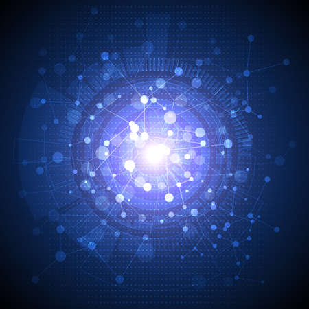 Abstract background Scientific With a molecule, vector illustration