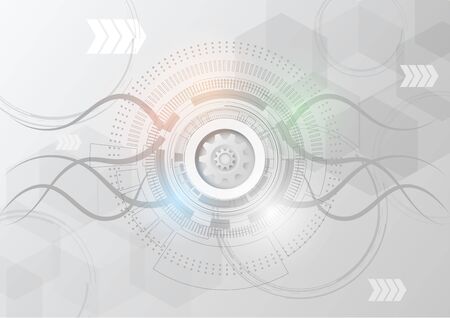 abstract internet technology digital network arrow designのイラスト素材