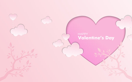 Valentines day sale background template. Vector illustration. Wallpaper, flyers, invitation, posters, brochure, banners.のイラスト素材