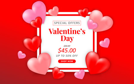 Valentines day sale background template. Vector illustration. Wallpaper, flyers, invitation, posters, brochure, banners.のイラスト素材
