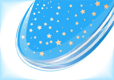 Vector blue background with star; clip-artのイラスト素材