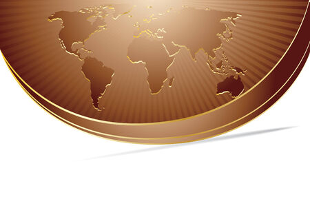 Vector abstract chocolate background with map; clip-artのイラスト素材