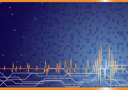 Vector hi-tech background in blue color; clip-artのイラスト素材