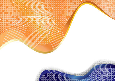 Vector abstract orange and blue background; clip-artのイラスト素材