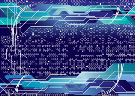 Vector tech background; clip-artのイラスト素材