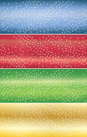 Vector abstract banners with star; clip-artのイラスト素材