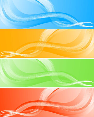 Vector wave banners; clip-artのイラスト素材