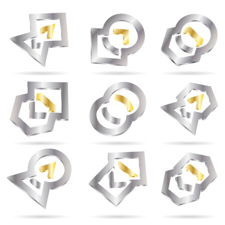 Vector abstract icon; clip-artのイラスト素材