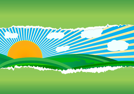 Vector nature concept; clip-artのイラスト素材