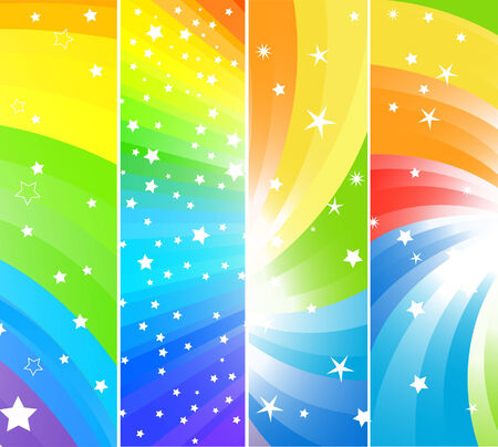 Vector colorful banners; clip-artのイラスト素材